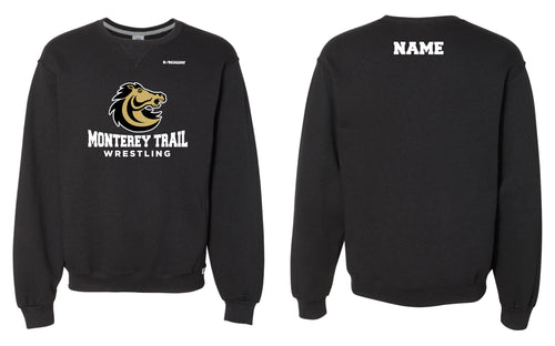 Monterey Trail Wrestling Russell Athletic Cotton Crewneck Sweatshirt - Black - 5KounT2018