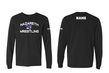 Nazarath Wrestling Cotton Crew Long Sleeve Tee - Black