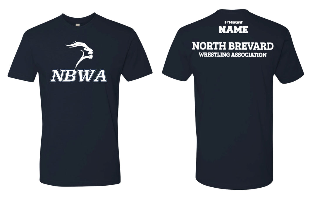 North Brevard Wrestling Association Cotton Crew Tee - Navy - 5KounT