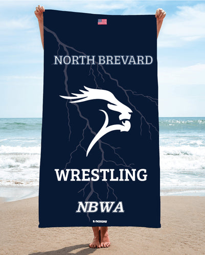 North Brevard Wrestling Association Sublimated Beach Towel - 5KounT2018