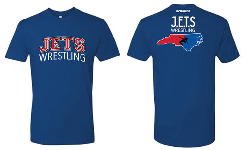 NC Jets Wrestling Cotton Crew Tee - Royal - 5KounT