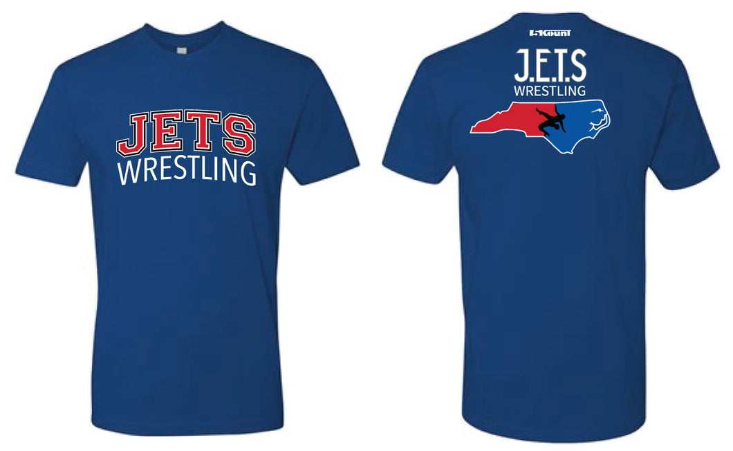 NC Jets Wrestling Cotton Crew Tee - Royal - 5KounT