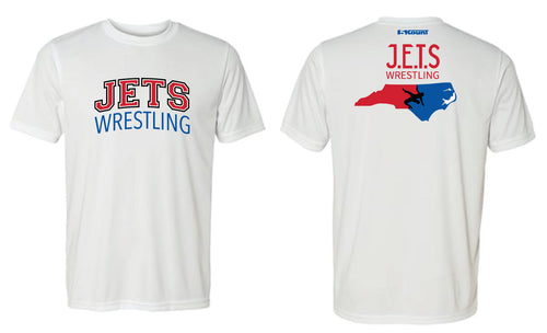 NC Jets Wrestling DryFit Performance Tee - White - 5KounT