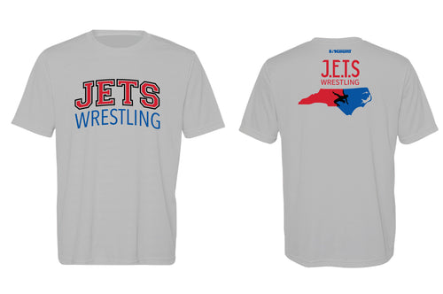 NC Jets Wrestling DryFit Performance Tee - Silver - 5KounT