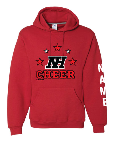 Highlands Cheer Russell Athletic Cotton Hoodie Design 1 - Red - 5KounT2018