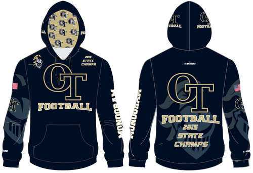 NVOT Football Sublimated Hoodie- 2015 STATE CHAMPS - 5KounT