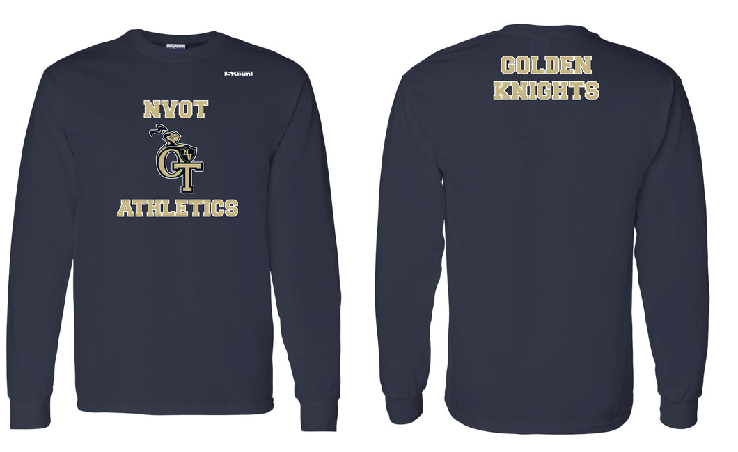 NVOT Athletics Cotton Long Sleeve Shirt - Navy - 5KounT2018