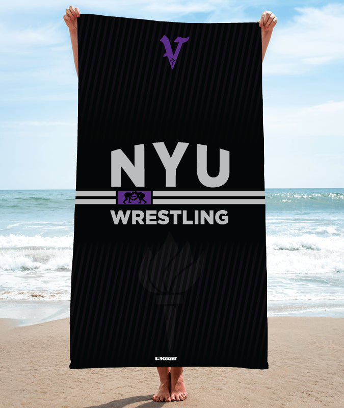 NYU Wrestling Sublimated Beach Towel - 5KounT2018