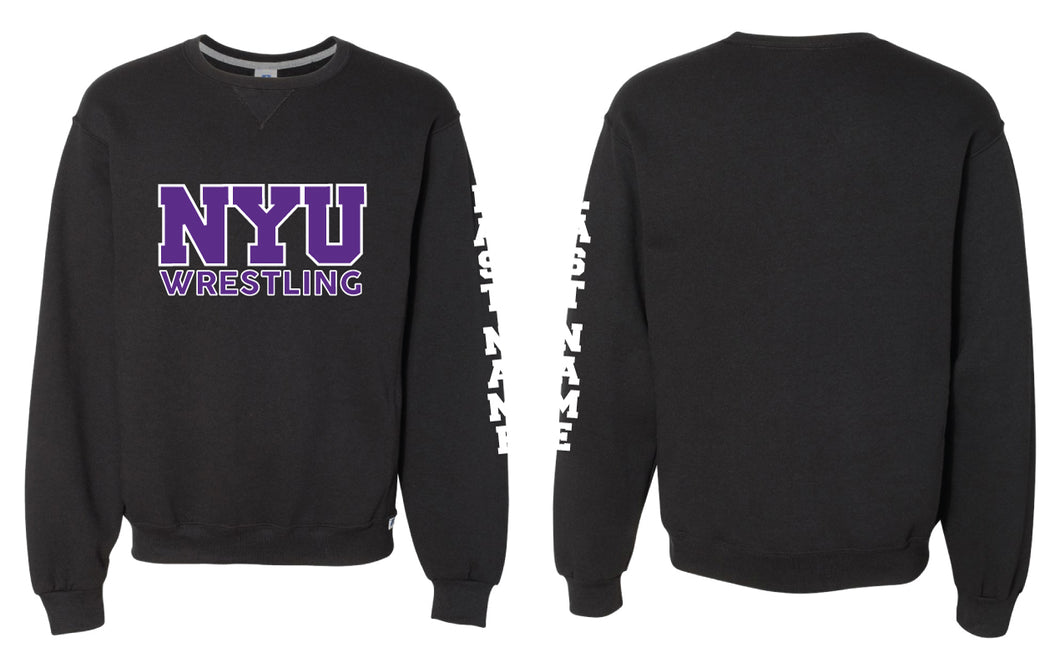 NYU Russell Athletic Cotton Crewneck Sweatshirt - Black - 5KounT2018