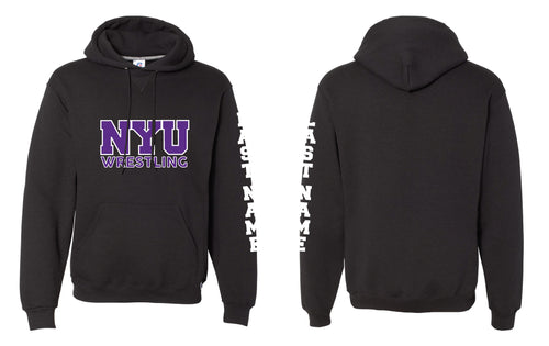 NYU Wrestling Russell Athletic Cotton Hoodie -Black - 5KounT2018