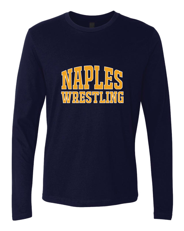 Naples Wrestling Club Long Sleeve cotton Tee - Navy - 5KounT