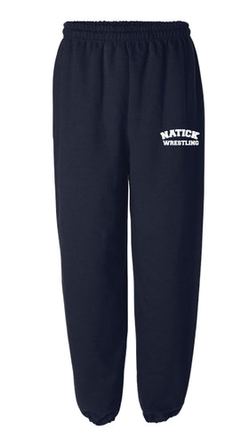 Natick High School Wrestling Cotton Sweatpants - Navy - 5KounT