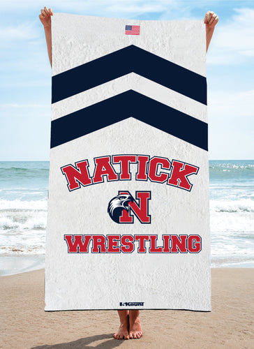 Natick High School Wrestling Sublimated Beach Towel - 5KounT2018