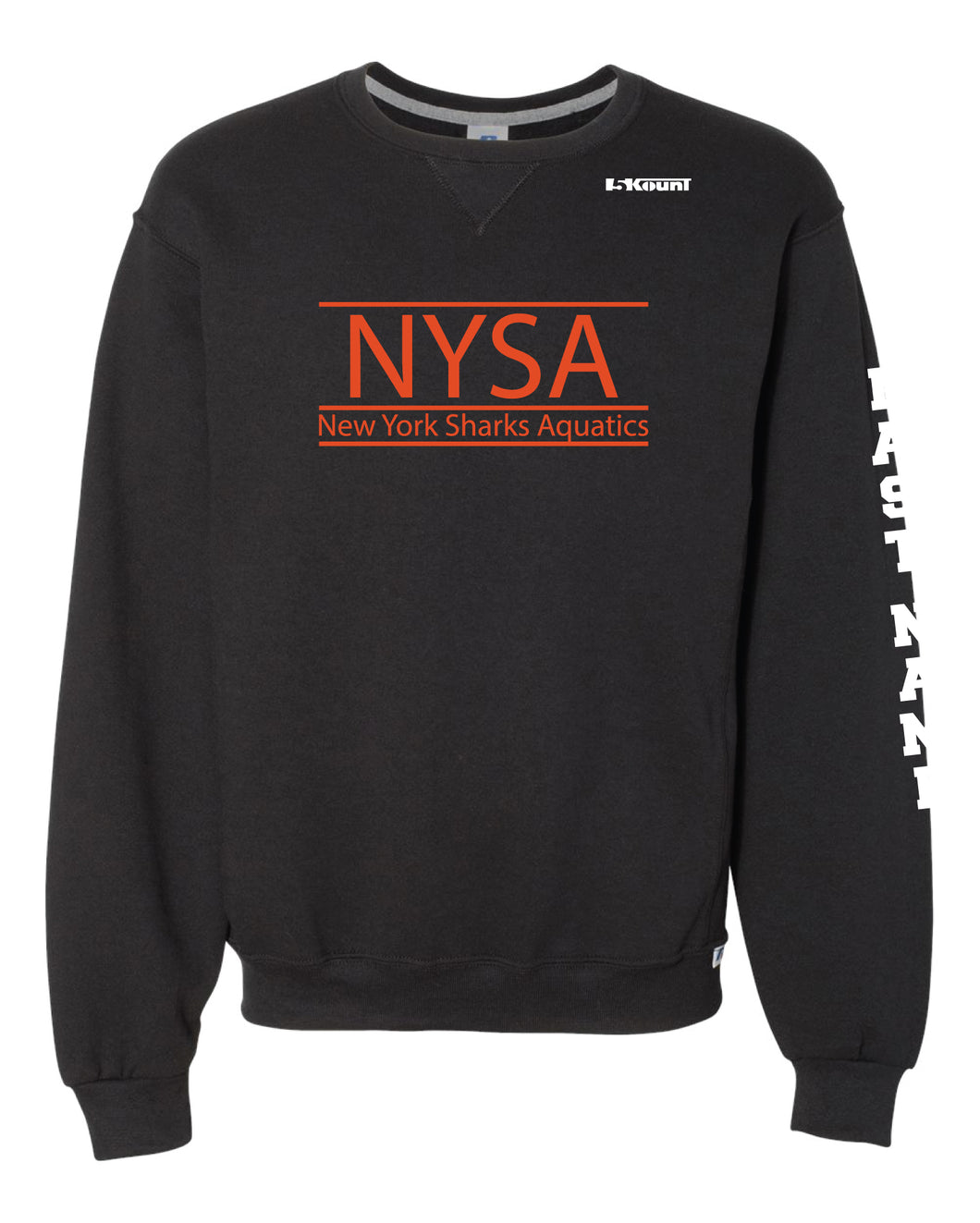 NYSA Russell Athletic Cotton Crewneck Sweatshirt - Black - 5KounT2018