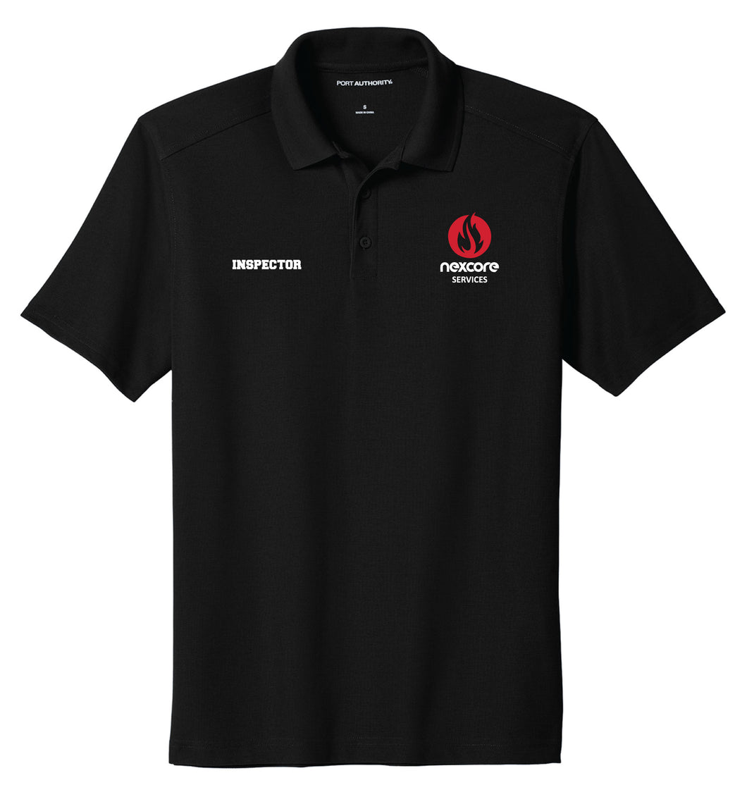 Nexcore Services Performance Pique Polo - Black - 5KounT2018