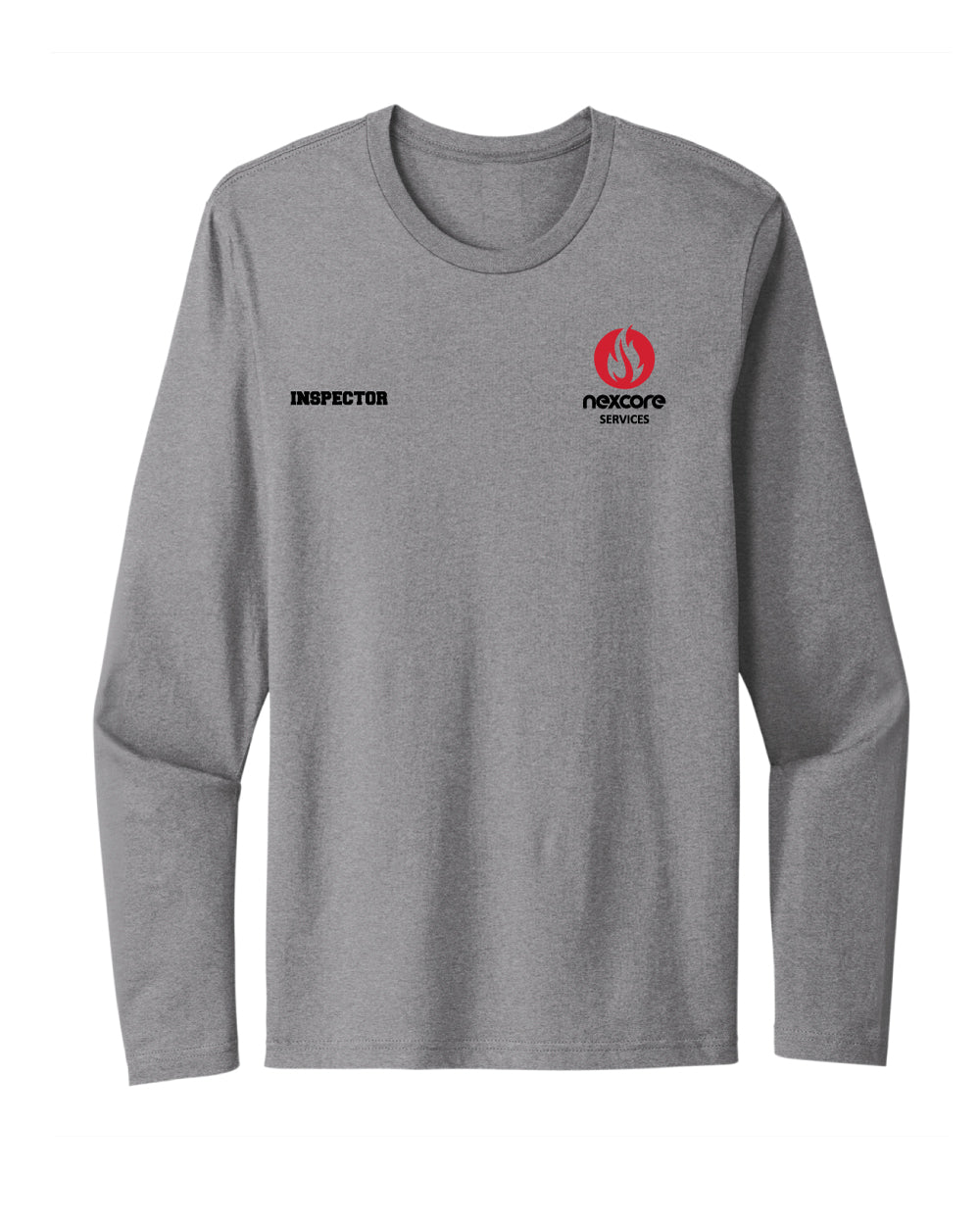 Nexcore Services Cotton Crew Long Sleeve Tee Tall - Gray - 5KounT2018