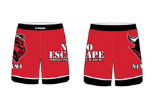 No Escape Wrestling Academy Sublimated Fight Shorts - Red/Black Design 2