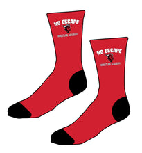 No Escape Wrestling Academy Sublimated Socks - Red/Black - 5KounT2018