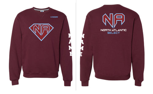 North Atlantic Select Baseball Russell Athletic Cotton Crewneck Sweatshirt Black - 5KounT2018