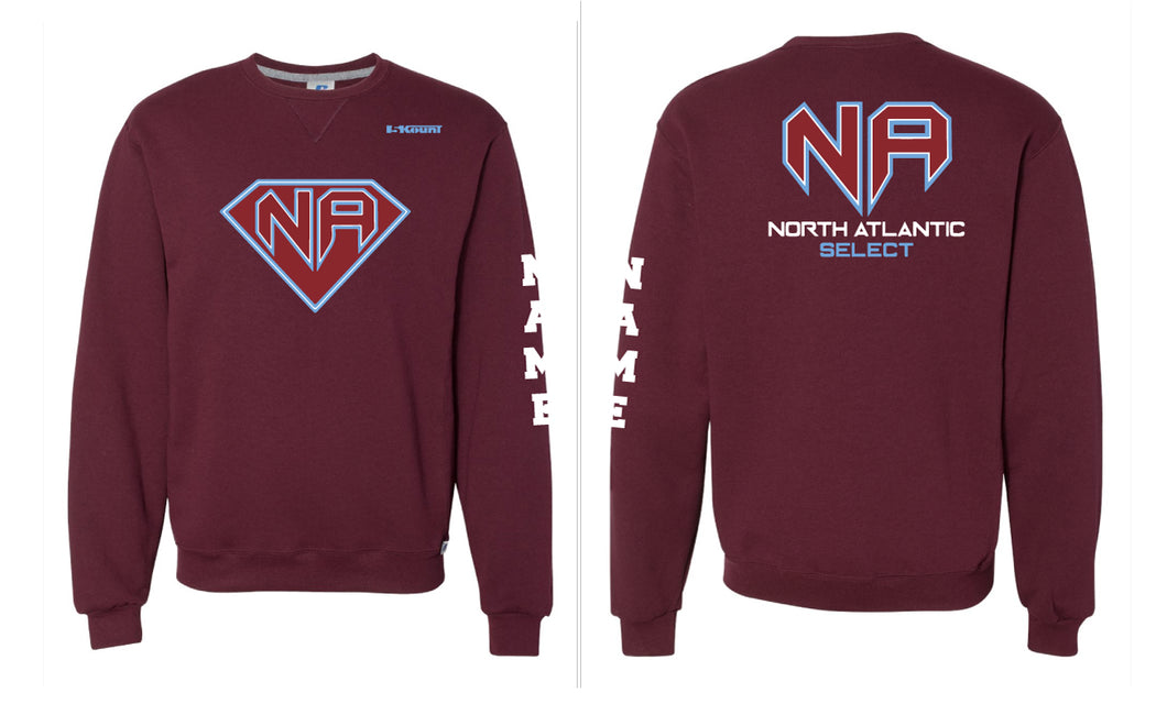 North Atlantic Select Baseball Russell Athletic Cotton Crewneck Sweatshirt Black - 5KounT2018