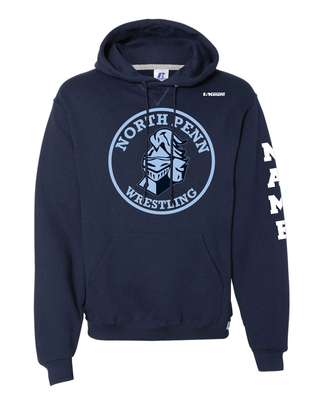 North Penn Wrestling Russell Athletic Cotton Hoodie - Navy - 5KounT2018