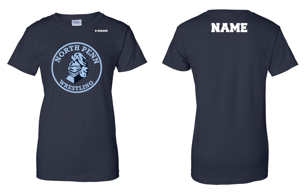 North Penn Wrestling Cotton Women's Crew Tee - Navy - 5KounT2018