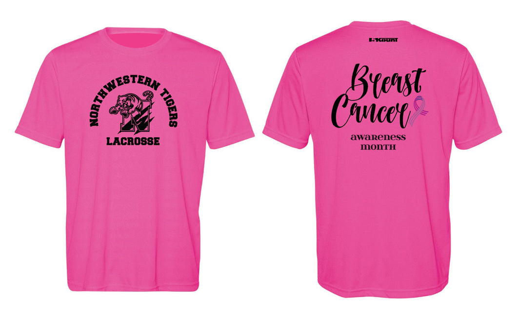 Northwestern Lacrosse Men's DryFit Performance Tee -  Sport Charity Pink - 5KounT2018
