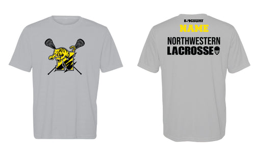 Northwestern Lacrosse Dryfit Performance Tee - Gray/White - 5KounT2018