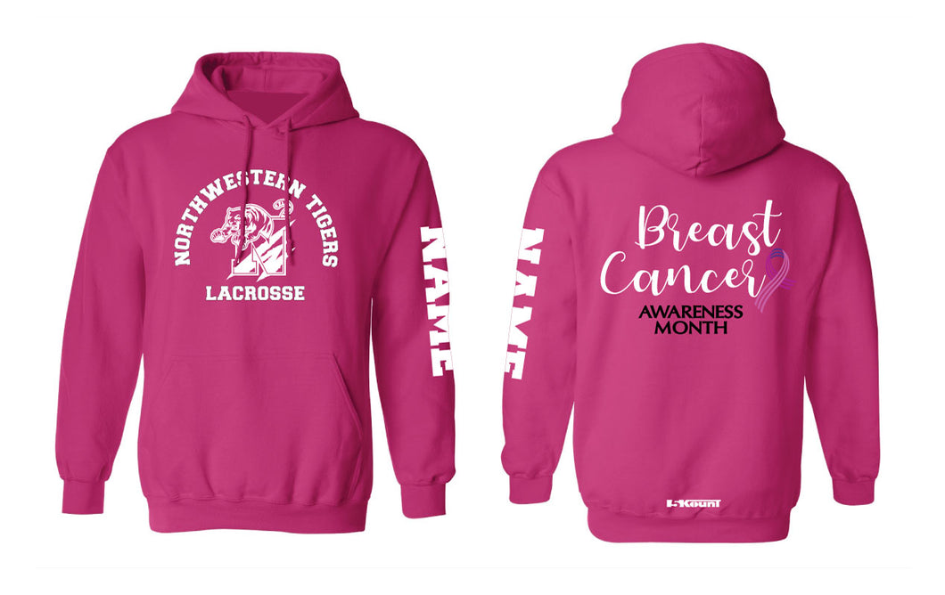 Northwestern Lacrosse Cotton Hoodie Cancer Awareness - 5KounT2018