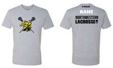 Northwestern Lacrosse Cotton Crew Tee Black/White/Gray - 5KounT2018