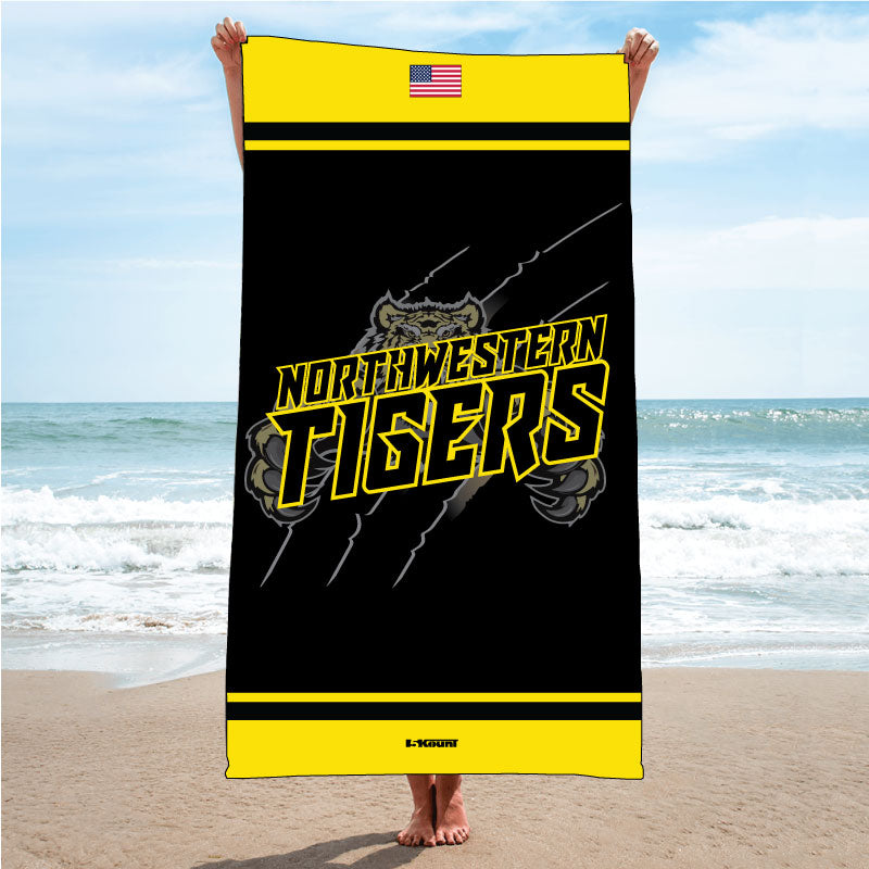 Northwestern Tigers Wrestling Sublimated Beach Towel - 5KounT2018