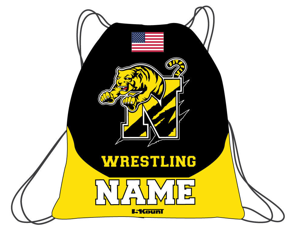 Northwestern Tigers Wrestling Sublimated Drawstring Bag - 5KounT2018