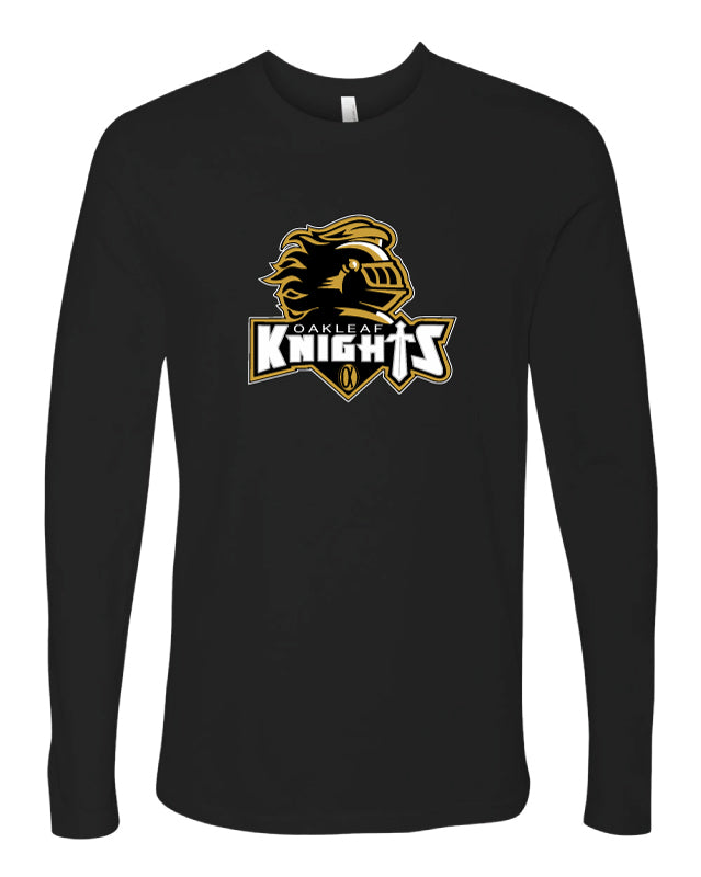 Oakleaf Knights HS Long Sleeve Cotton Crew - Black - 5KounT