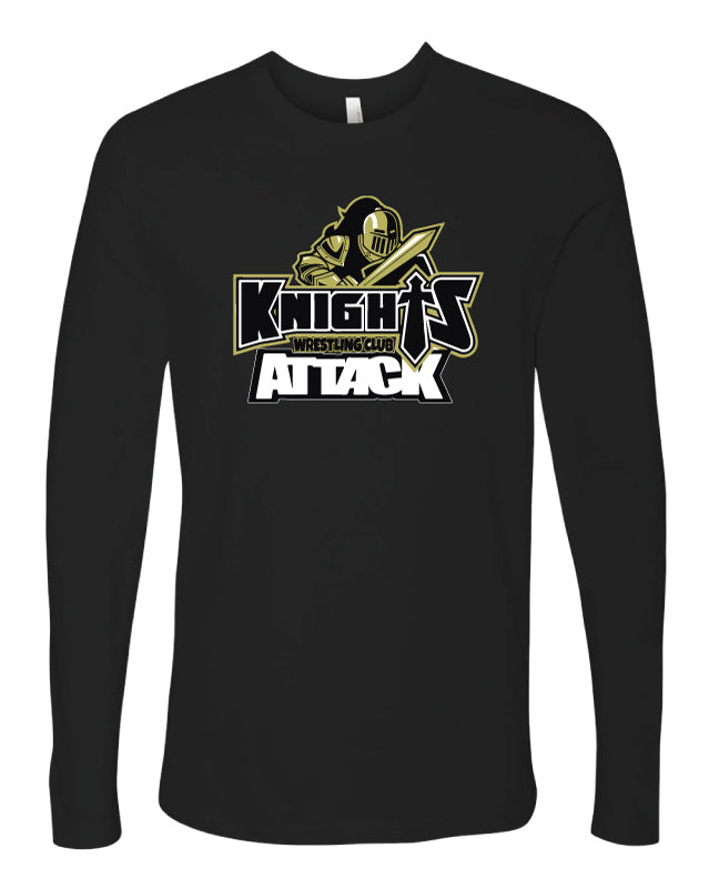 Oakleaf Knights Club Long Sleeve Cotton Crew - Black - 5KounT