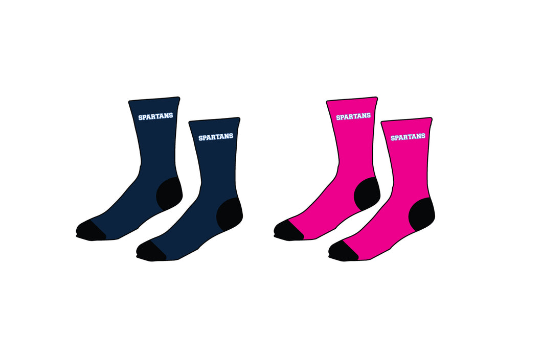 Paramus Jr Wrestling Sublimated Socks - Navy/Pink