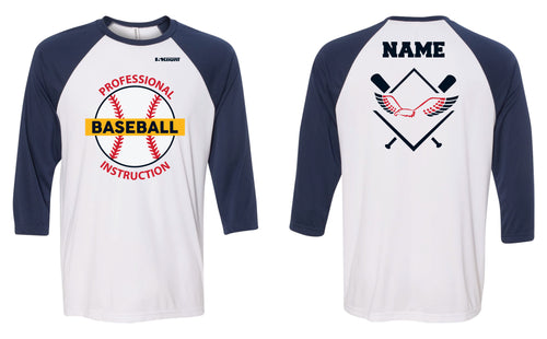 Professional Baseball Instruction Baseball Shirt - Navy/White - 5KounT2018
