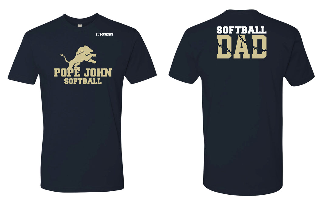 Pope John Softball Cotton Dad Tee - Navy - 5KounT2018