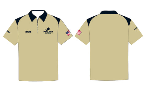 Pope John Softball Sublimated Polo - Gold - 5KounT2018