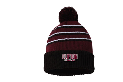 Cifton Football Pom Beanie - Maroon