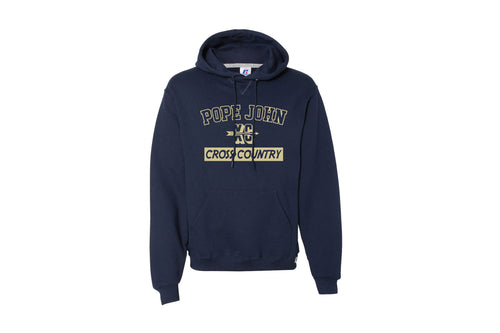 Pope John Cross Country Russell Athletic Cotton Hoodie - Navy - 5KounT2018