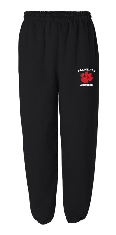 Palmetto HS Wrestling Cotton Sweatpants - Black - 5KounT