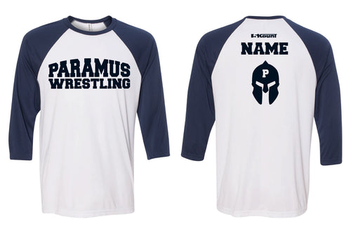 Paramus HS Wrestling Baseball Shirt - Navy/White - 5KounT