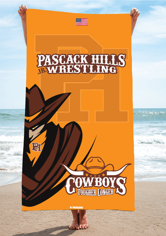 Pascack Hills Cowboys Sublimated Beach Towel - 5KounT2018