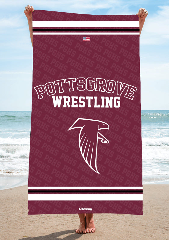 Pottsgrove Wrestling Sublimated Beach Towel - 5KounT2018