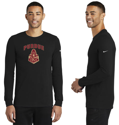 Purdue Nike Long Sleeve Dryfit T-Shirt - Black - 5KounT2018
