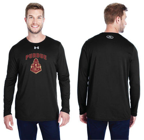 Purdue Under Armour Long Sleeve Dryfit T-shirt - Black - 5KounT2018