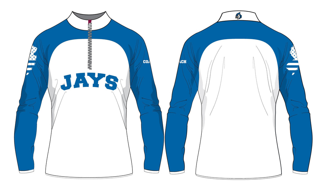 Middlesex Blue Jays Full Dye Sublimated Quarter Zip Jacket Youth Medium