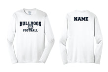 Randolph Football Bulldogs Long Sleeve Dryfit Performance Tee - White