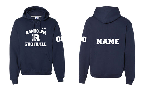 Randolph Football Russell Athletic Cotton Hoodie Desgin 2- Navy - 5KounT