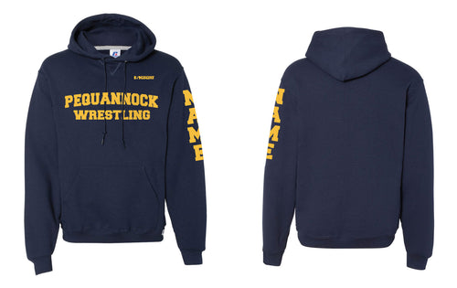 Pequannock Wrestling Russell Athletic Cotton Hoodie - Navy - 5KounT2018